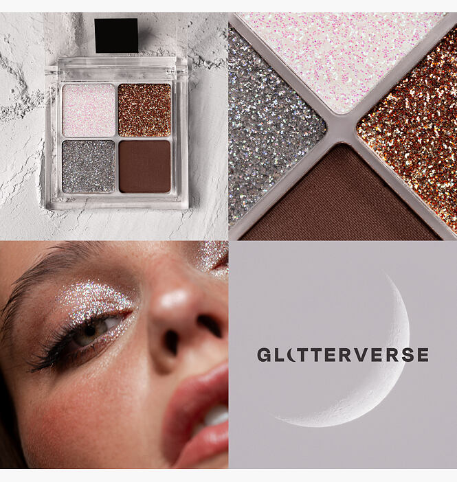 Paletka stínů a třpytek Over the Moon Glitterverse Eyeshadow Palette