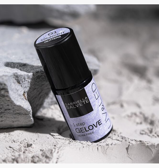 Jednofázový gelový lak GeLove v odstínu Midnight do UV/LED lampy