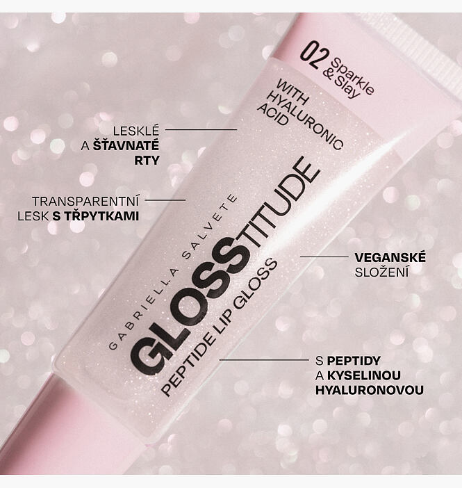 Glosstitude Peptide Lip Gloss 02 Sparkle & Slay