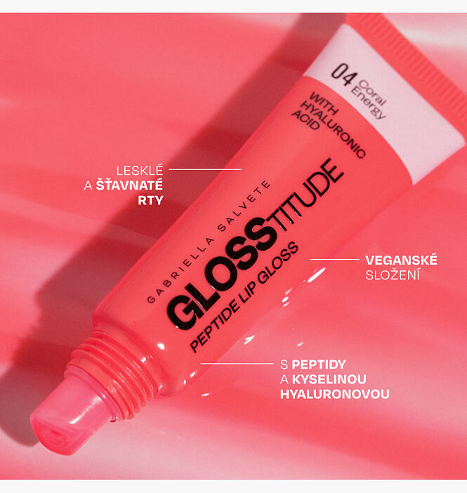 Glosstitude Peptide Lip Gloss 04 Coral Energy